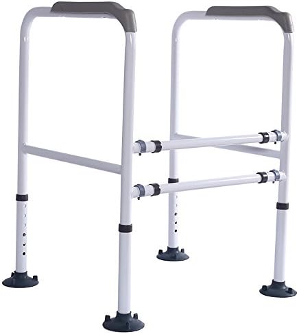 LUOER Portable Healthcare Adjustable Bathroom Safety Toilet Rail With Strong Suction Handle Medical Toilet Safety Frame For The Elderly And The Pregnant Safe Support Bathroom Aid