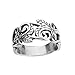 CloseoutWarehouse Sterling Silver Acacia Leaves Filigree Ring (Sizes 2-15)