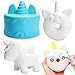 R HORSE DIY Blank Squishy Toys Set Unicorn Cake, Unicorn Donut, Rainbow Horse Squishy Kawaii Cute Cream Scented Squishies Slow Rising Decompression Squeeze Toys for Kids (3 Pack)