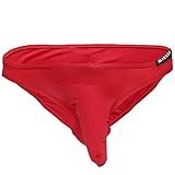 FEESHOW Men's Soft Long Sheath Sleeve Bikini Briefs Pouch Underwear G String Thongs