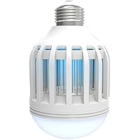 ZapMaster ZM400 2 in 1 LED Lightbulb and Bug Zapper, White (4 Pack)