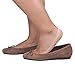 F Flammi Women's Summer No Show Liner Socks Nonslip Low Cut Cotton Nylon Boat Hidden Socks 4 Pairs (Beige)