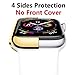 Compatible Apple Watch Case Series 4, Full Front Plated Soft TPU All-Around Screen Protectors Shockproof Slim Bumper Smartwatch Iwatch Cover for Apple Watch Series4 (Gold, 40mm)