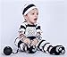 Spooktacular Creations Halloween Baby Prisoner Costume, Boys Convict Costume Toddler with Tattoo Sleeves for Infants, Kids Halloween Jail Dress Up Party (3T)