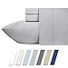 California Design Den - Luxury Full Size Sheet Set - 100% Cotton, 600 Thread Count Deep Pocket Full Size Bed Sheets, Hotel-Quality Cooling Sheets, Sateen Weave - Light Grey
