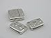 KONMAY 3 sets 20.0x2.0mm Antique Silver Dotted Strong Magnetic Clasp For Leather Cord