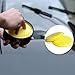 4 inch Dia Round Shaped Waxing Polish Sponge Wax Applicator Pads, Yellow (Pack of 24)