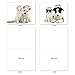 M6596TYG Copy Cats: 10 Assorted Thank You Note Cards Featuring Cats and Dogs That Have Similar Markings Wearing Crowns, w/White Envelopes.