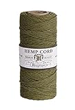 SAGE 1mm Polished Hemp Twine Hemptique Cord Macrame Bracelet Thread Artisan String 20lbs (205ft Spool)