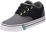 Heelys Launch Canvas Sneaker (Little Kid/Big Kid), Charcoal/Black/Lime, 6 M US Big Kid