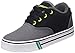 Heelys Launch Canvas Sneaker , Charcoal/Black/Lime, 5 M US Big Kid