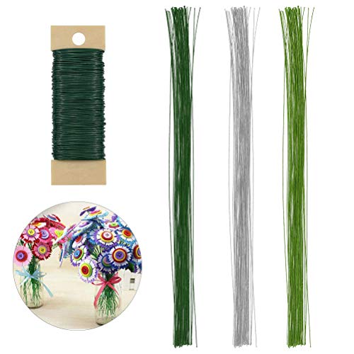 Floral Arrangement Kit Tools, Stem Wire Floral Wire 14.2 Inch 26 Gauge Wire 150pcs, 114.8ft 22 Gauge Green Floral Wire Flexible Paddle Wire for Crafts, Wreaths, Garland and Floral Arrangements - Thumbnail 7