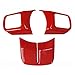 MOEBULB Interior Steering Wheel Cover Trim for 2011-2017 Jeep Wrangler JK Sahara Rubicon & Compass & Patriot (3pcs, Red)