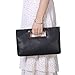 Clutch Purse for Women Evening Party Tote with Shoulder Crossbody Chain Strap Lady Handbag - Black