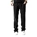 HOEREV Men Casual Beach Trousers linen  Summer Pants, Beige, X-Large