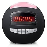 Raynic Bluetooth Digital Alarm Clock Radio AM/FM with Dual USB Charging Ports and Dimmable Night Light