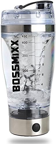 BOSSMiXX Vortex Mixer Bottle - USB Rechargeable Mixer, Electric Portable Mixer Bottle Protein Shaker Powder Supplements