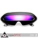 Futuristic Cyclops Neon Shield Color Mirror Lens Wrap Sunglasses (Black Midnight)