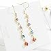 Neoglory Jewelry 14k Gold Plated Multicolor Beads Rhinestone Dangle Earrings 2.5