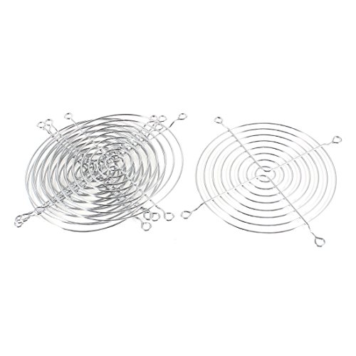 uxcell Metal Household Grill Protector Finger Guard for 120mm Case Fan 5pcs Silver Tone