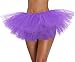 Women's, Teen, Adult Classic Elastic 3, 4, 5 Layered Tulle Tutu Skirt (One Size, Purple 5Layer)
