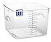 Rubbermaid Commercial Products 1980997 Square Plastic Food Storage Container, Blue Label, 12 quart, Clear
