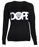 Womens Dope Sweater Jumper Top (8/10 (UK12/14), BLACK)