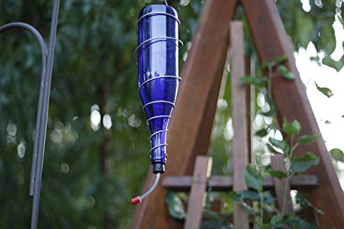 Glass Wine Bottle Hummingbird Feeder - Bird Feeder - Gifts for Women - Spring Decor - Gift for Mom - Housewarming - Outdoor Decor - Backyard