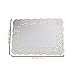 LJY 100 Pieces White Lace Rectangle Paper Doilies Cake Packaging Pads Wedding Tableware Decoration (10.5
