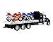 Transporter Truck – Children's Friction Toy Transporter Truck Ready To Run – Extreme Motobike Transporter Semi Trailer Friction Toy Truck Ready To Run W/ 4 Extra Toy Motorbikes (Colors May Vary)
