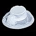 Women's Kentucky Derby Hat,Summer Fascinator Flowers Wide Brim Organza Church British Tea Party Wedding Dress Cap,White