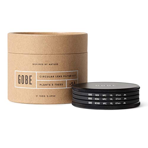 Gobe 67 mm Graufilter ND8, ND64, ND1000 - ND Filter Kit(2Peak) Black