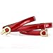 MoYoTo Women's Stylish Thin Patent Leather Gold Skinny Waist Belts For Dresses (Red)