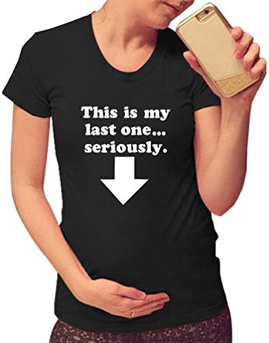 HAPPYBERRY Women Maternity T Shirt Funny Pregnancy Tops Ruched Side Graphic Tee