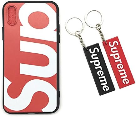 Supreme Iphone X Case With 2 Keychains Bundle Pack (Red, Iphone X)