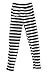 Simplicity Black & White Striped Ankle Length Footless Leggings