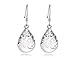 Wishing Tree 925 Sterling Silver Teardrop Filigree Dangle Earrings for Women … (Classical hook)