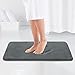 MAYSHINE Memory Foam Non Slip Anti Fatigue Bath Mat | Thick Absorbent Plush Velvet Bathroom Rug - Machine Washable, 34x19, Charcoal Gray