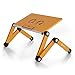 [Limited Edition] Pwr+ Portable Laptop-Table-Stand Fully Adjustable-Ergonomic Mount-Ultrabook-Macbook Light Weight Aluminum-Yellow Bed Tray Desk Book Fans Up to 16