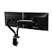 FLEXISPOT Dual Monitor Mount for 24 to 36 inches Ultra Wide Computer Monitor with Quick Release Fast Insert LCD Bracket, Weight Capacity from 8.8 to 22 lbs (Dual Arms), Black