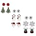 Christmas Stud Earrings Gift - 8PCS Hypoallergenic Holiday Earrings for Women Teen Girls