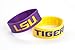 NCAA LSU Tigers Silicone Rubber Bracelet, 2-Pack