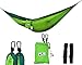 Utopia Home Supreme Nylon Hammock- Supports Up to Two People or 400 LBS - Porch, Backyard, Indoor, Camping - Durable, Ultralight Material - Includes Hanging Straps (Green)