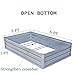 Galvanized Raised Garden Beds for Vegetables Metal Planter Boxes Outdoor Flower Bed Kit Steel Patio (6' x 3' x 1', Gray)