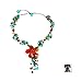 NOVICA Artisan Handmade Agate Carnelian Y Necklace Resin Bead Magnesite Aventurine Orange Turquoise Blue Beaded Thailand Celosia Floral Bohemian 'Summer Flower'