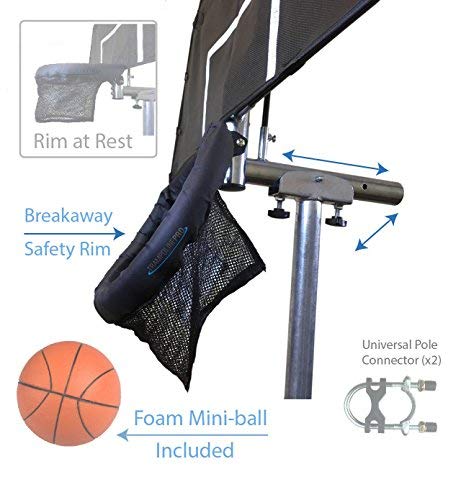 2 Trampoline+Pro+Slammer+Basketball+Included