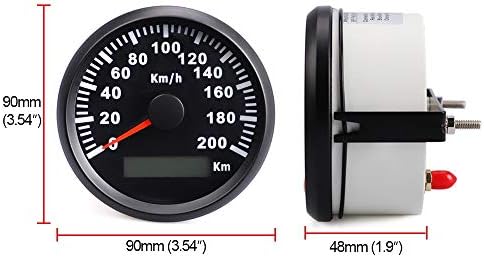 B08d63z9 バックライト付きユニバーサルgpsスピードメーターゲージ毎時0キロボート車スピードメーターデジタルゲージ 車 バイク ホーム B08d63z9 Yhwjp