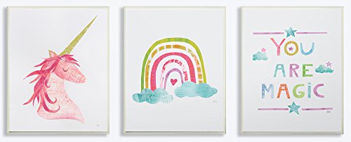 The Kids Room by Stupell You are Magic Rainbow and Unicorn Wall Plaque Art, 10 x 15, Multicolor