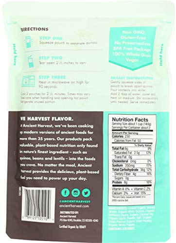 Ancient Harvest Quinoa with Chickpeas & Garlic Organic, 8 oz