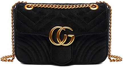 Crossbody Bags Quilted Purses and Handbags Shoulder Chain Bags for Women Purses Velvet